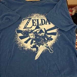 The Legend of Zelda Blue Graphic T-Shirt